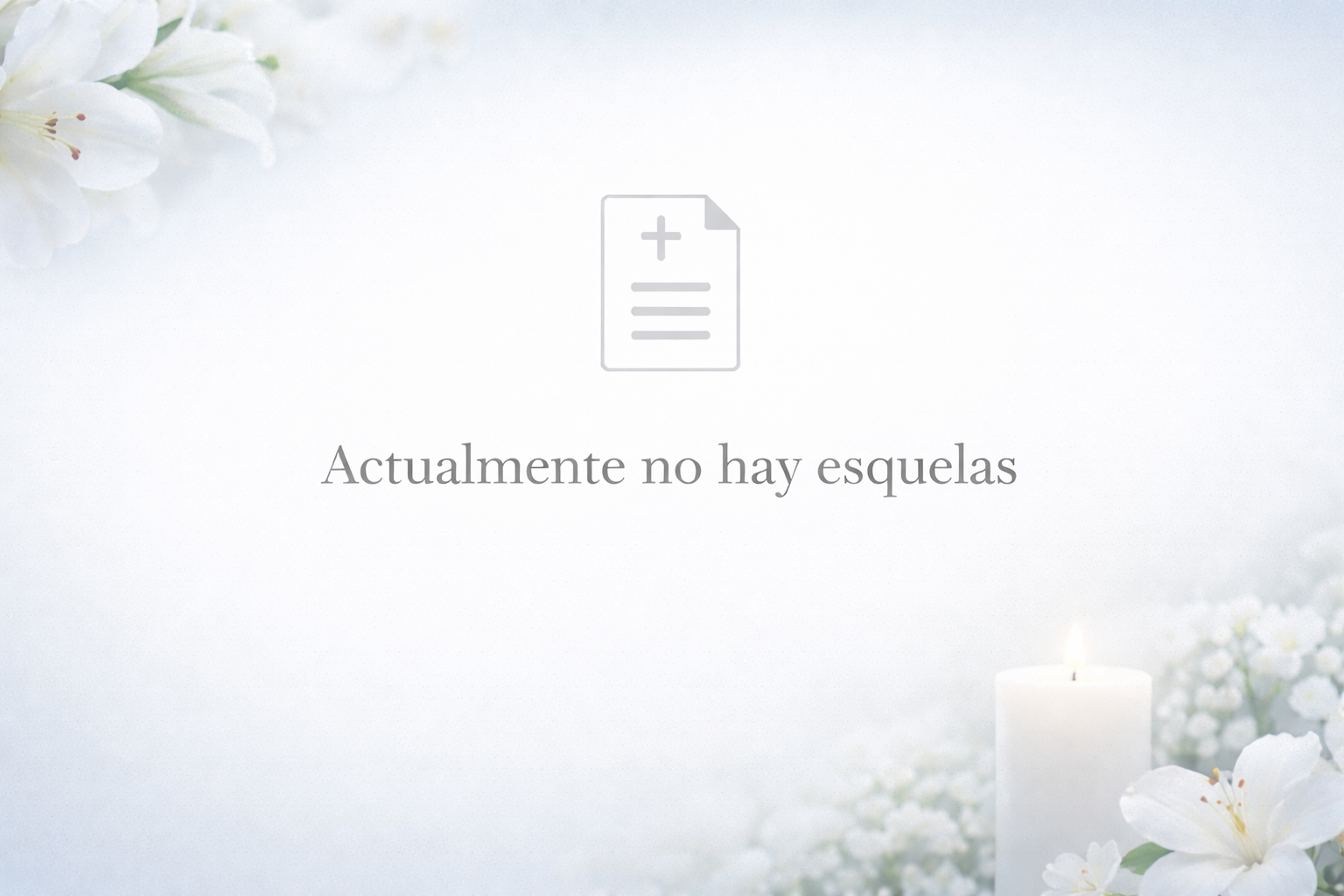 Actualmente no hay esquelas